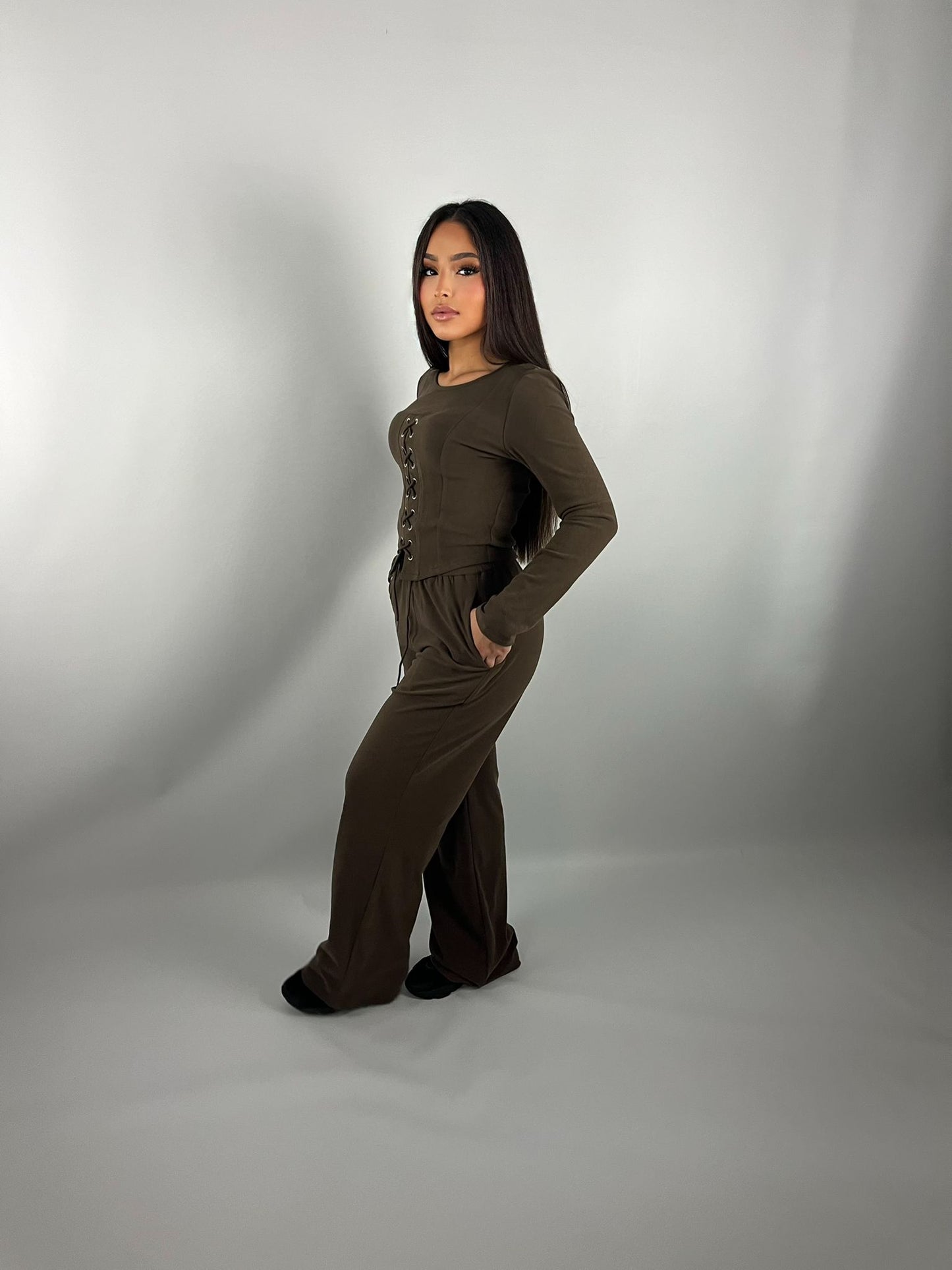 Ensemble Corset Marron
