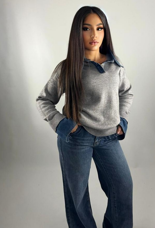 Jean large bleu classique