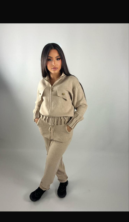 Ensemble Beige zippé