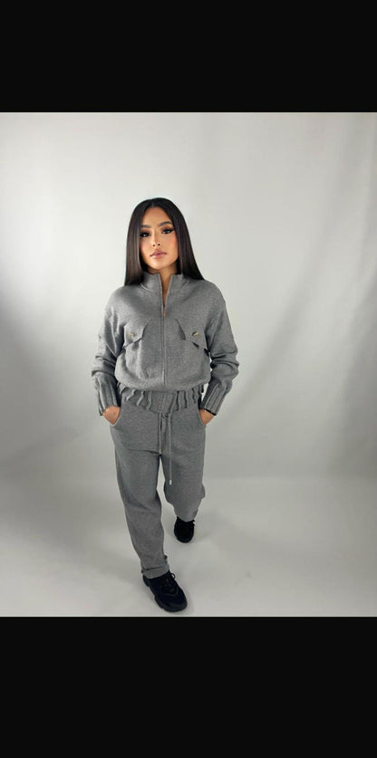 Ensemble Gris zippé
