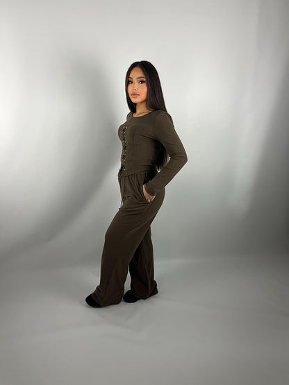 Ensemble Corset Marron